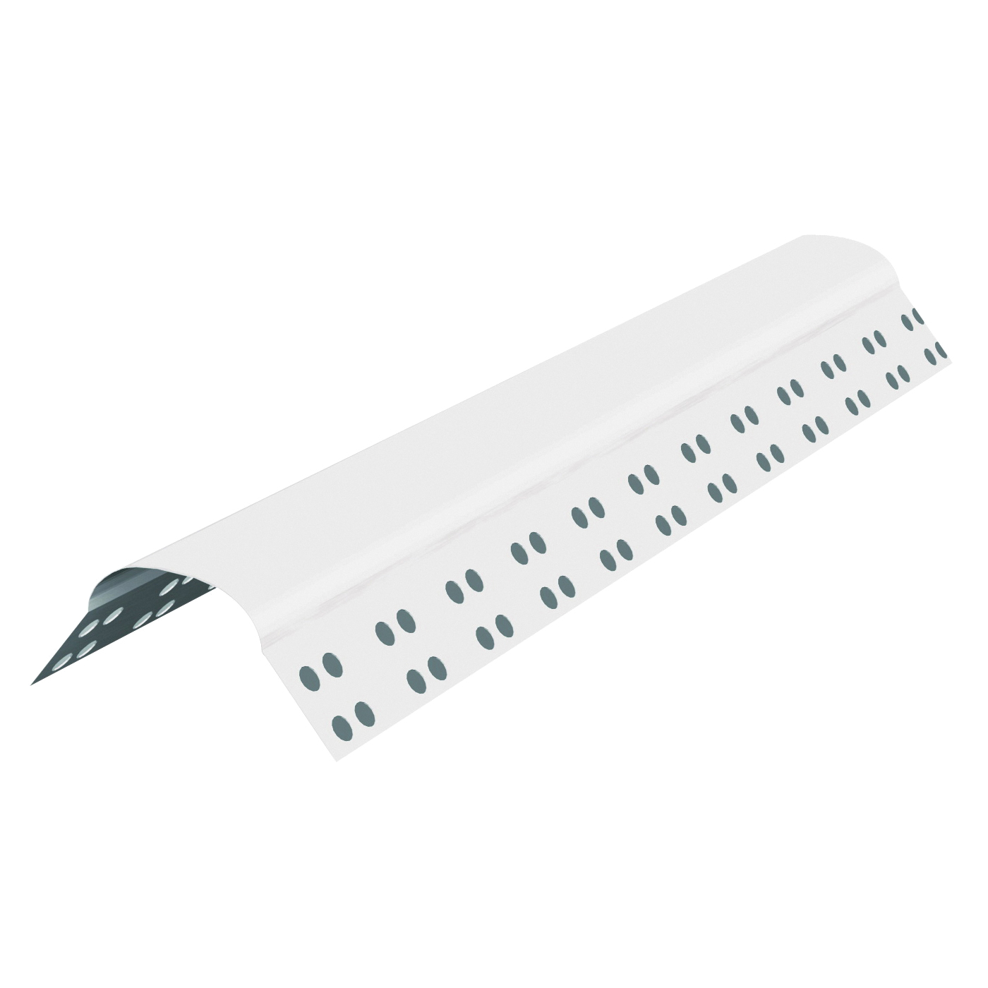 VBCB Corner Bead, 10 ft L, 1in W, 0.028 in Thickness, PVC, White