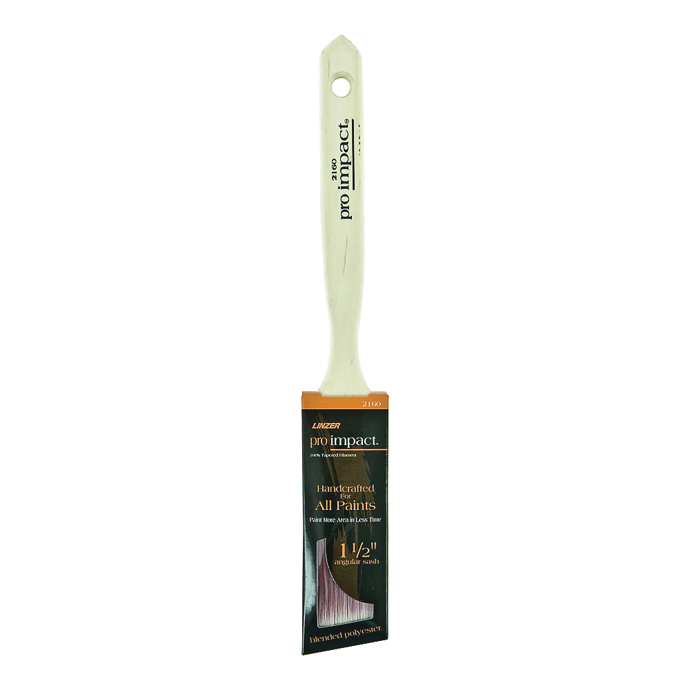 WC 2160-1.5 Paint Brush, 1-1/2 in W, 2-1/4 in L Bristle, Polyester Bristle, Sash Handle