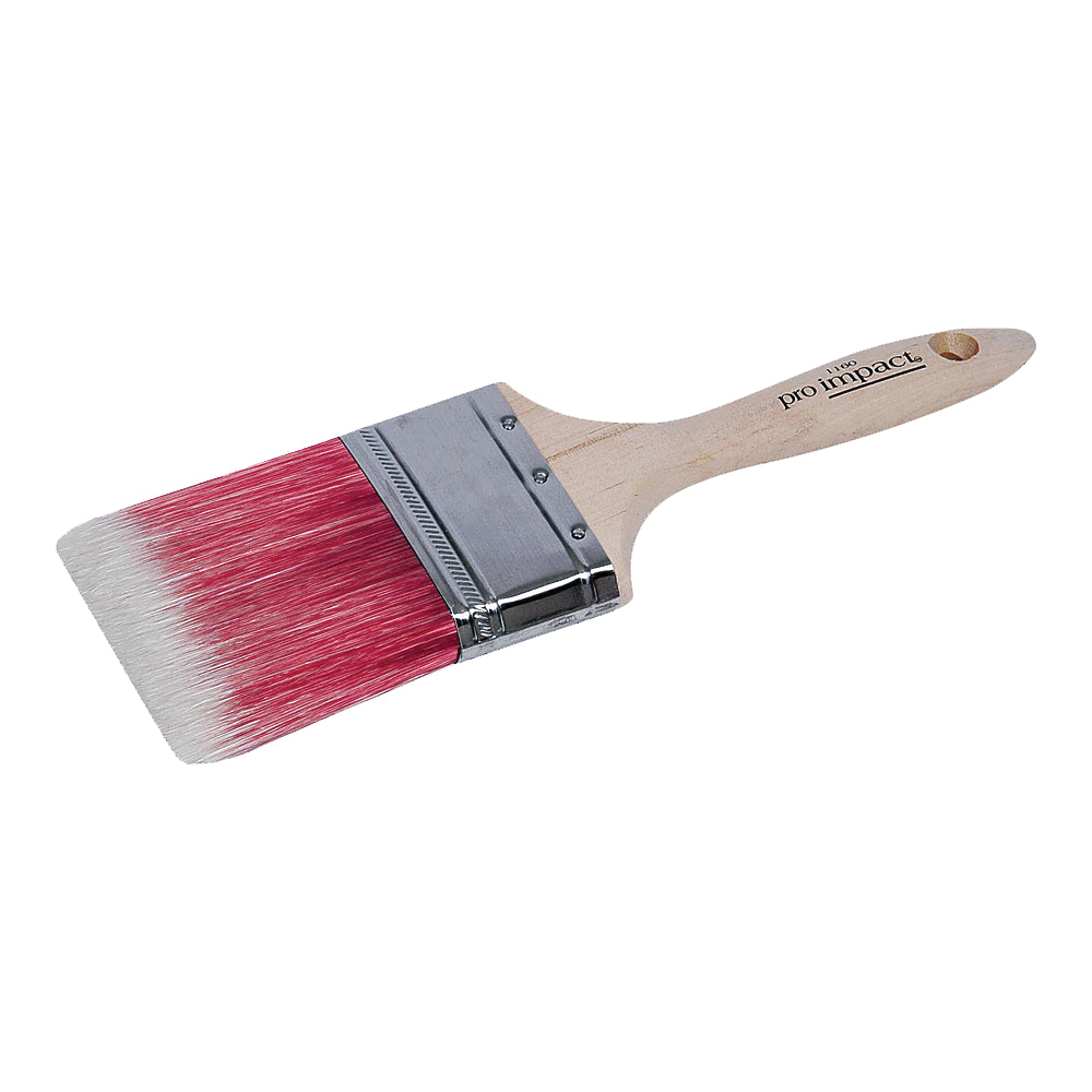 Pro-Impact WC 1160-4 Paint Brush, 4 in W, 3-1/2 in L Bristle, Polyester Bristle, Beaver Tail Handle