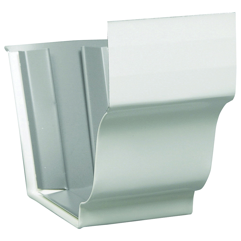 27209 Slip Joint Connector, 2-3/4 in H x 5 in W x 2-3/4 in L, K-Style Gutter System, Aluminum, White