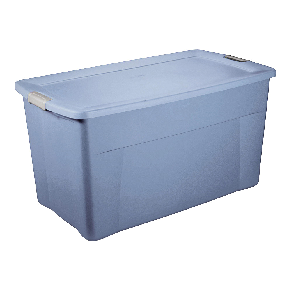Sterilite 1945 Series 19453V04 Latch Tote with Soft Fern Latches, Plastic, 32-1/2 in L, 19-3/4 in W, 18-5/8 in H - 1