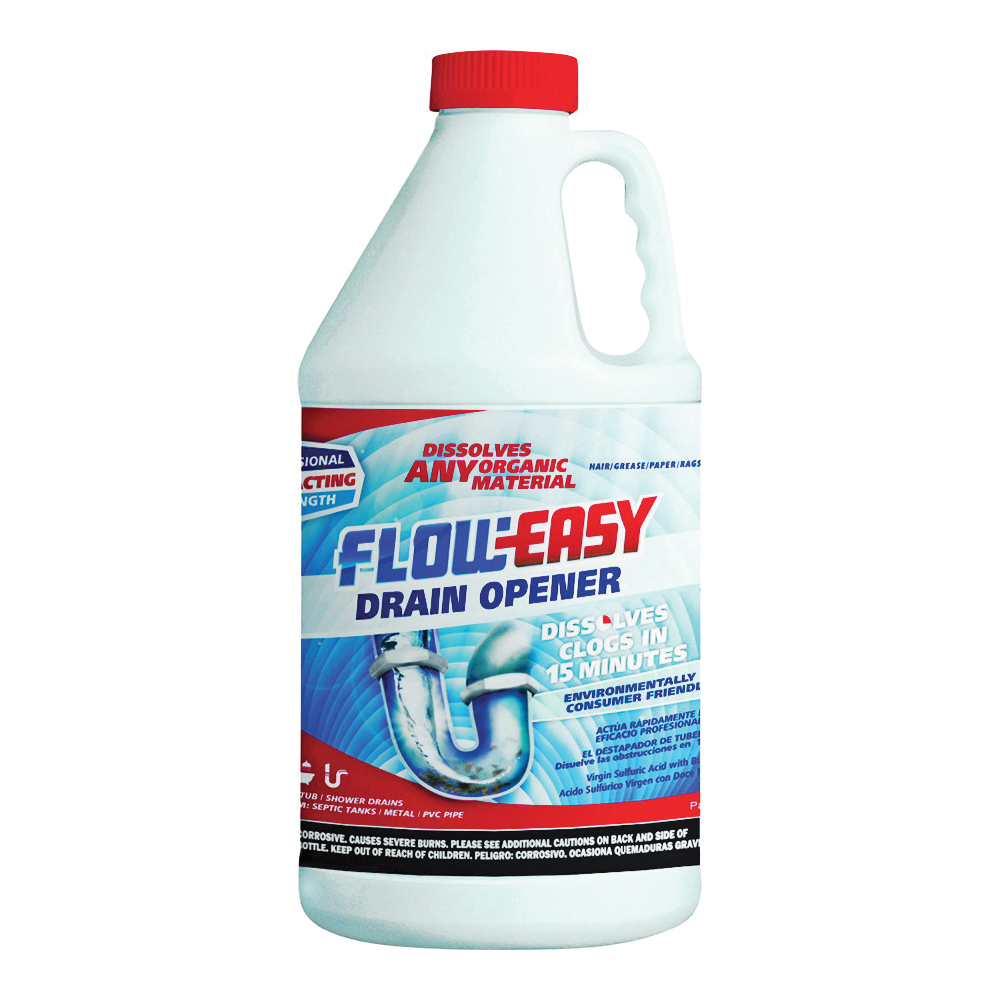 FE64 Drain Opener, Oily Liquid, Dark Brown, 0.5 gal Bottle