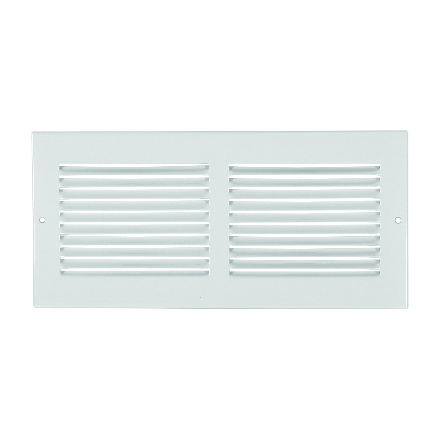 RG0375 Grille, 13-1/4 in L, 5-1/4 in W, Rectangular, Steel, White, Powder-Coated
