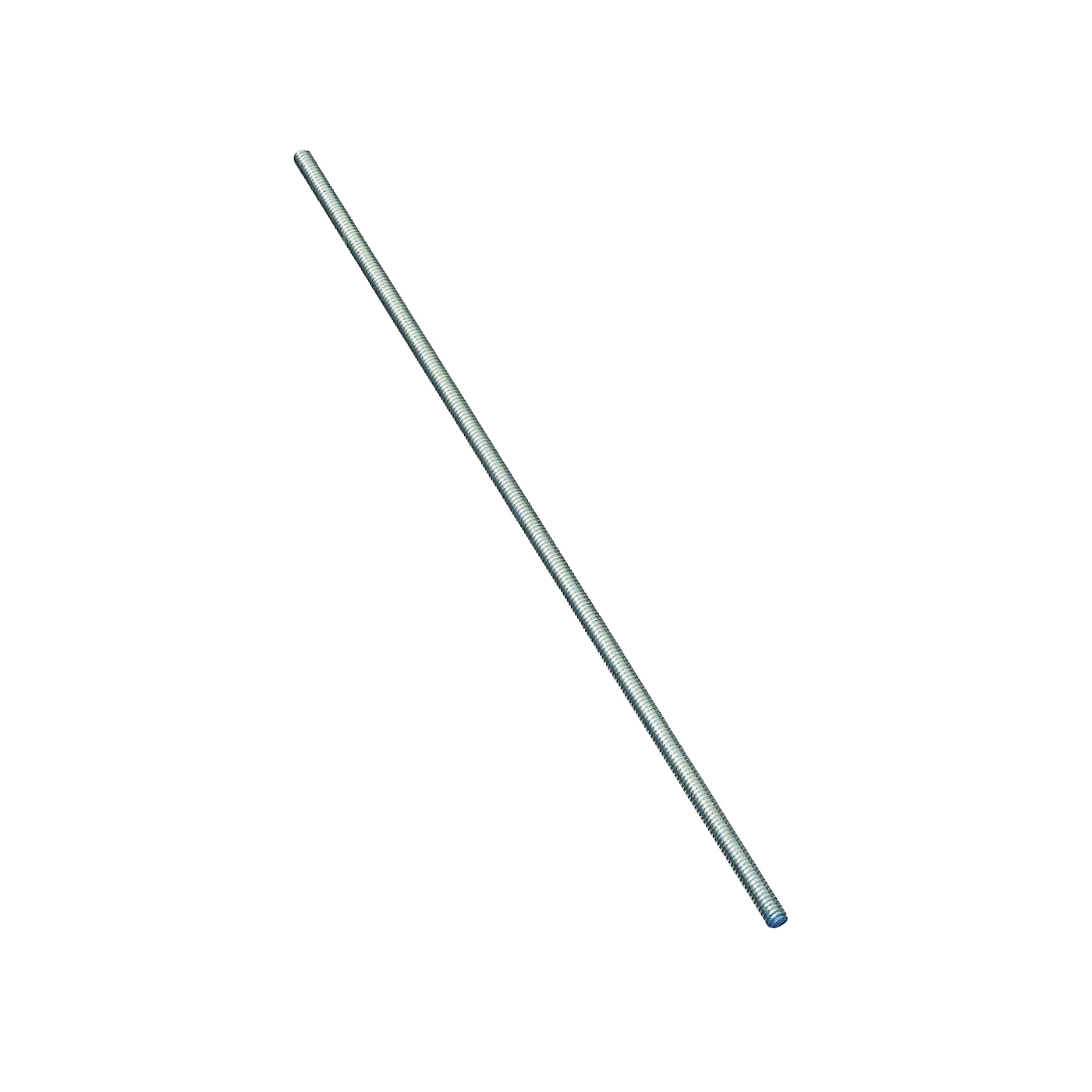 N179-317 Threaded Rod, 1/4-20 Thread, 12 in L, A Grade, Steel, Zinc, UNC Thread