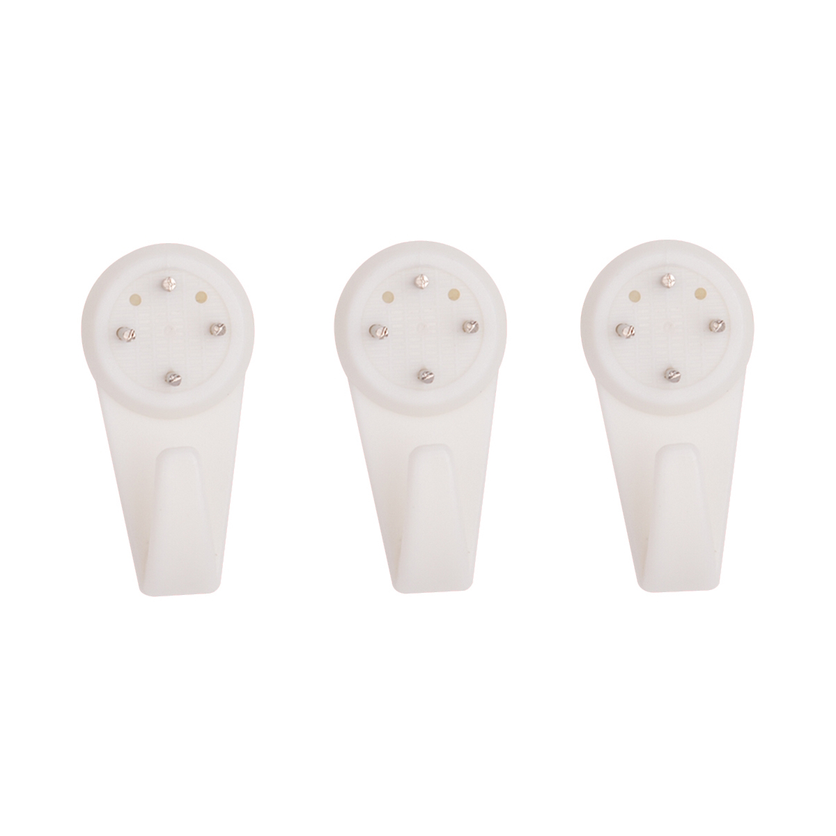 PH-121122-PS Picture Hanger, 25 lb, Plastic, White, White, Nail