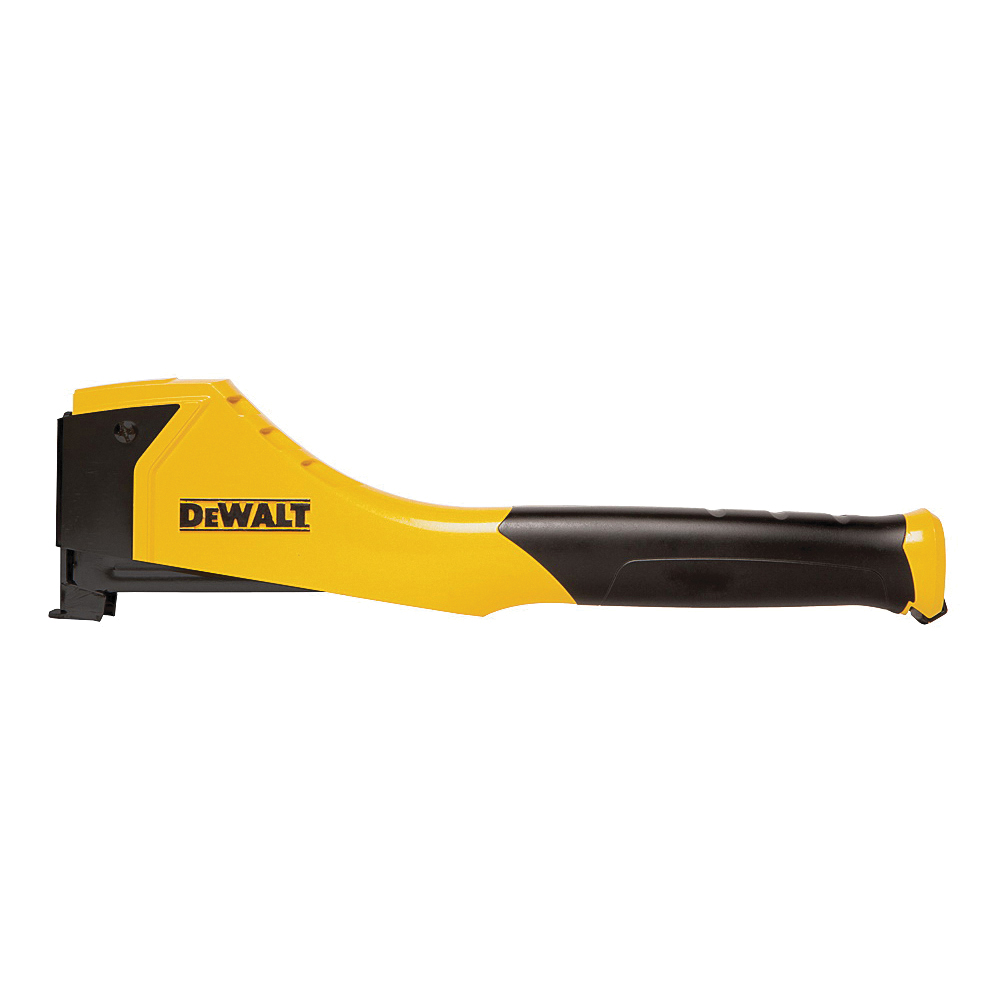 DWHTHT450 Hammer Tacker, 150 Magazine, T50 Staple, 27/64 in W Crown, 1/2 to 9/16 in L Leg, Black/Orange