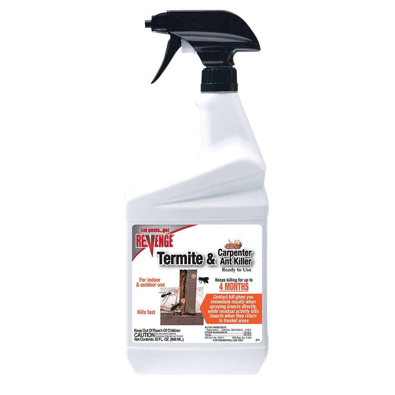 371 Termite and Carpenter Ant Killer, Liquid, Spray Application, 32 oz Bottle
