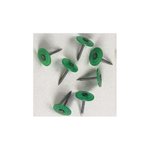 0135091 Cap Nail, 1-1/2 in L, Flat Head, 12 ga, Plastic/Steel, 2000/PAIL
