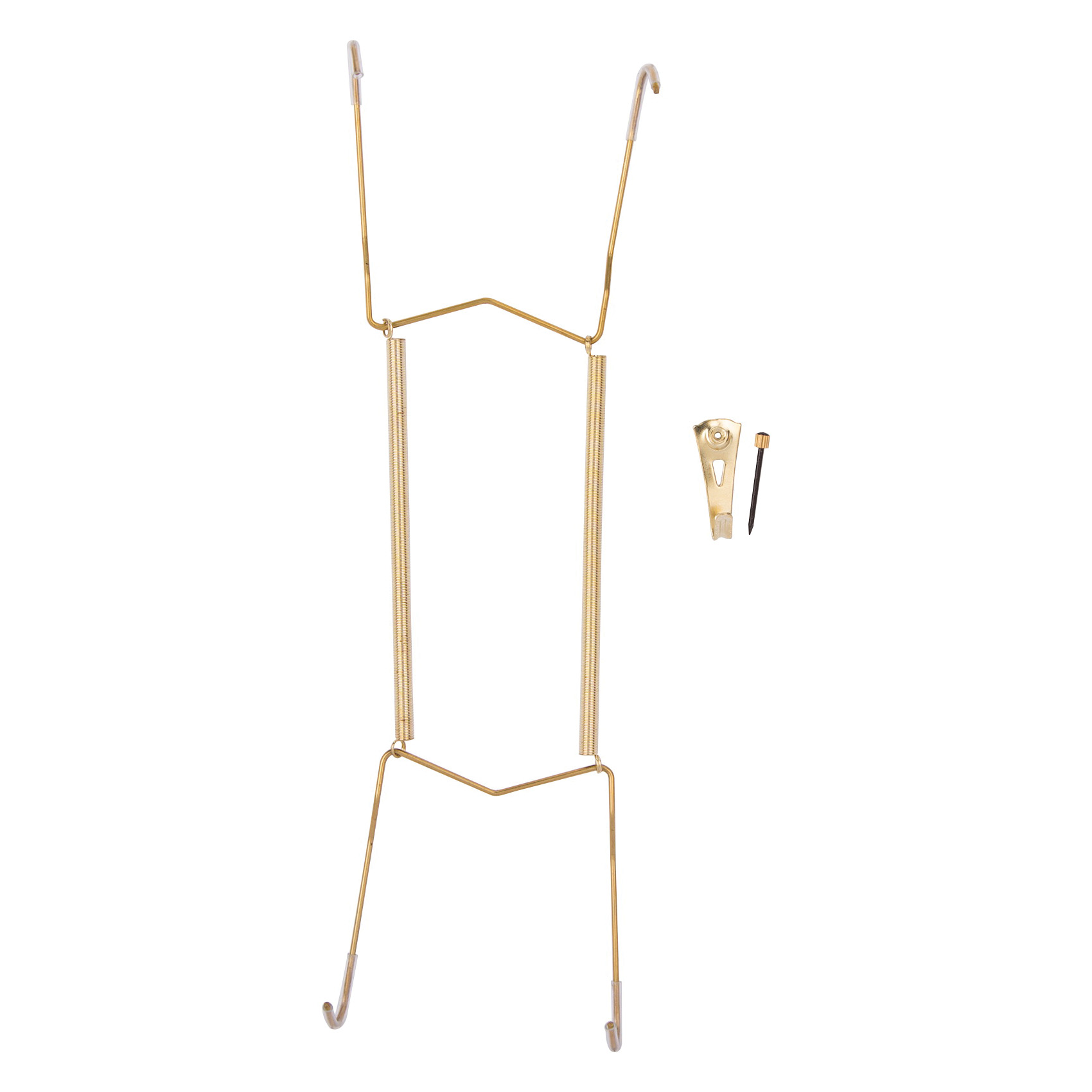 PH-122056-PS Plate Hanger, Brass, Polished Brass, 30 lb