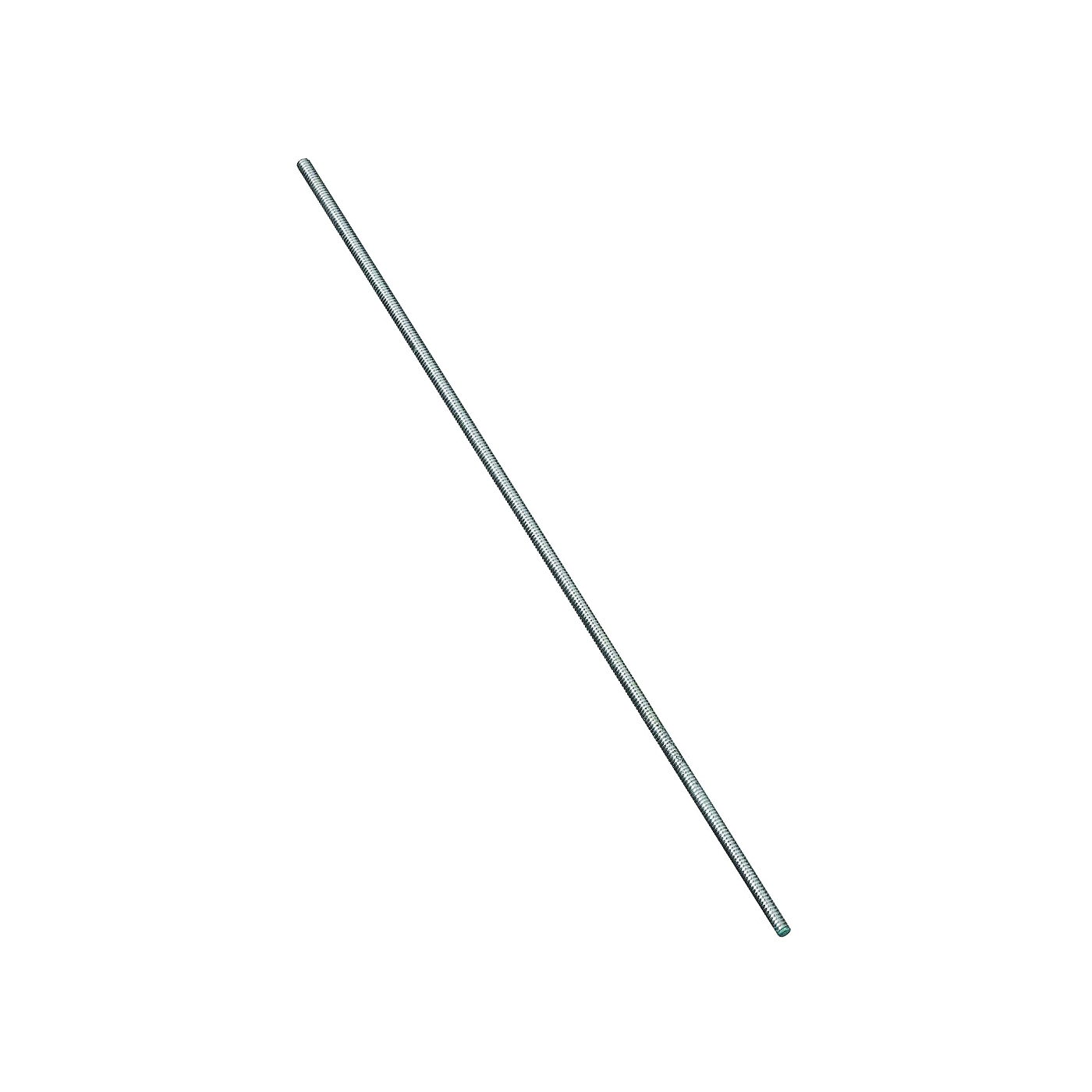 N179-481 Threaded Rod, #10-24 Thread, 36 in L, A Grade, Steel, Zinc, UNC Thread