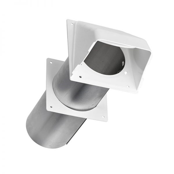 Lambro 209W Preferred Hood Vent, Plastic Hood, 5.57 in W Hood, 5.7 in H Hood, 4 in Duct