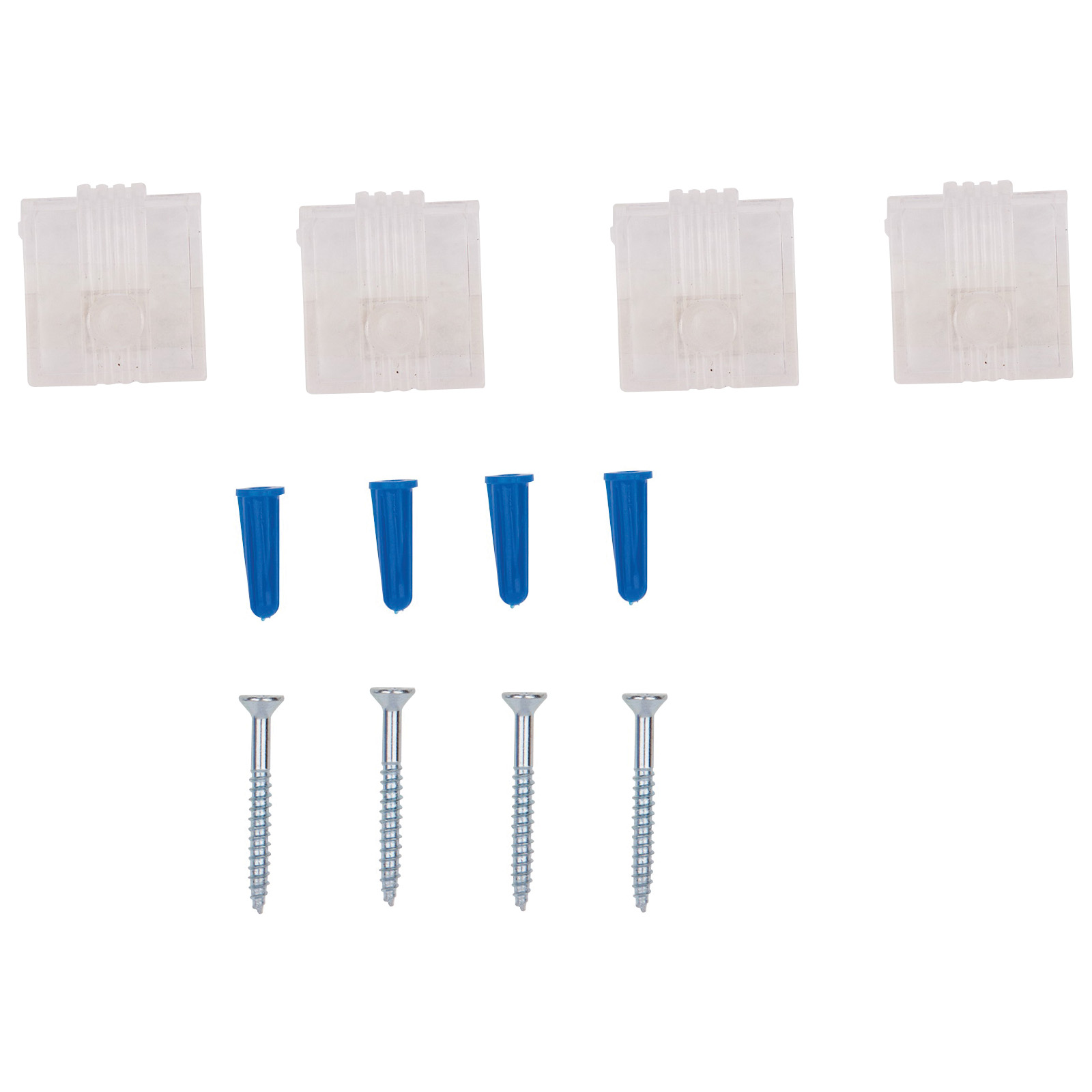 PH-122201-PS Mirror Holder, Plastic, Clear, Clear, Screw