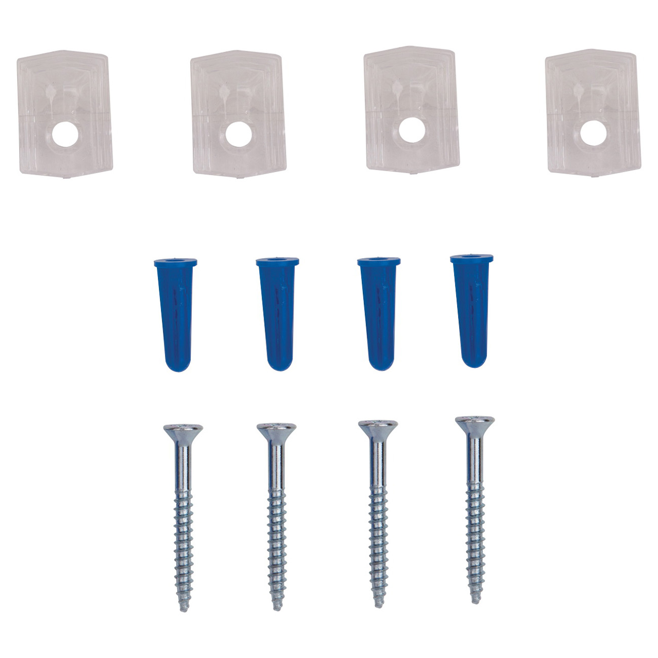 PH-122200-PS Mirror Holder, Plastic, Clear, Clear, Screw