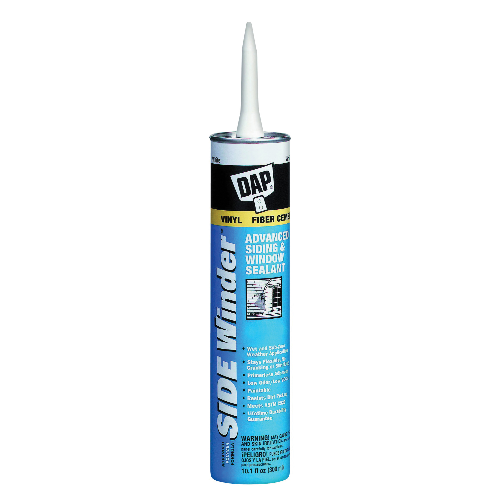 Dap 8300 Siding and Window Sealant, Beige, 24 hr Curing, -35 to 140 deg F, 10.1 oz, Cartridge