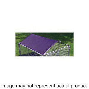 DKR60800 Kennel Roof and Frame, 6 ft L x 8 ft W, Solid, Polypropylene, Black