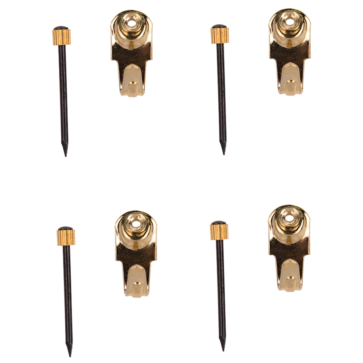 PH-122266-PS Picture Hanger, 10 lb, Steel, Polished Brass, Brass, Nail