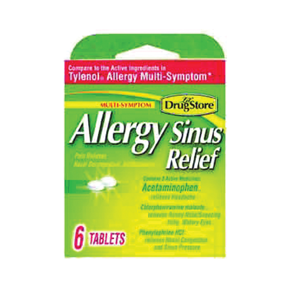 Lil' DRUG STORE 20-366715-97273-0 Sinus Relief, 6, Tablet