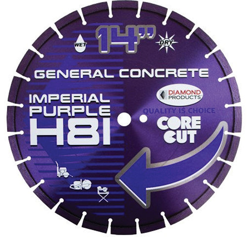 78976 Circular Saw Blade, 14 in Dia, Diamond Cutting Edge, Applicable Materials: Harder Material