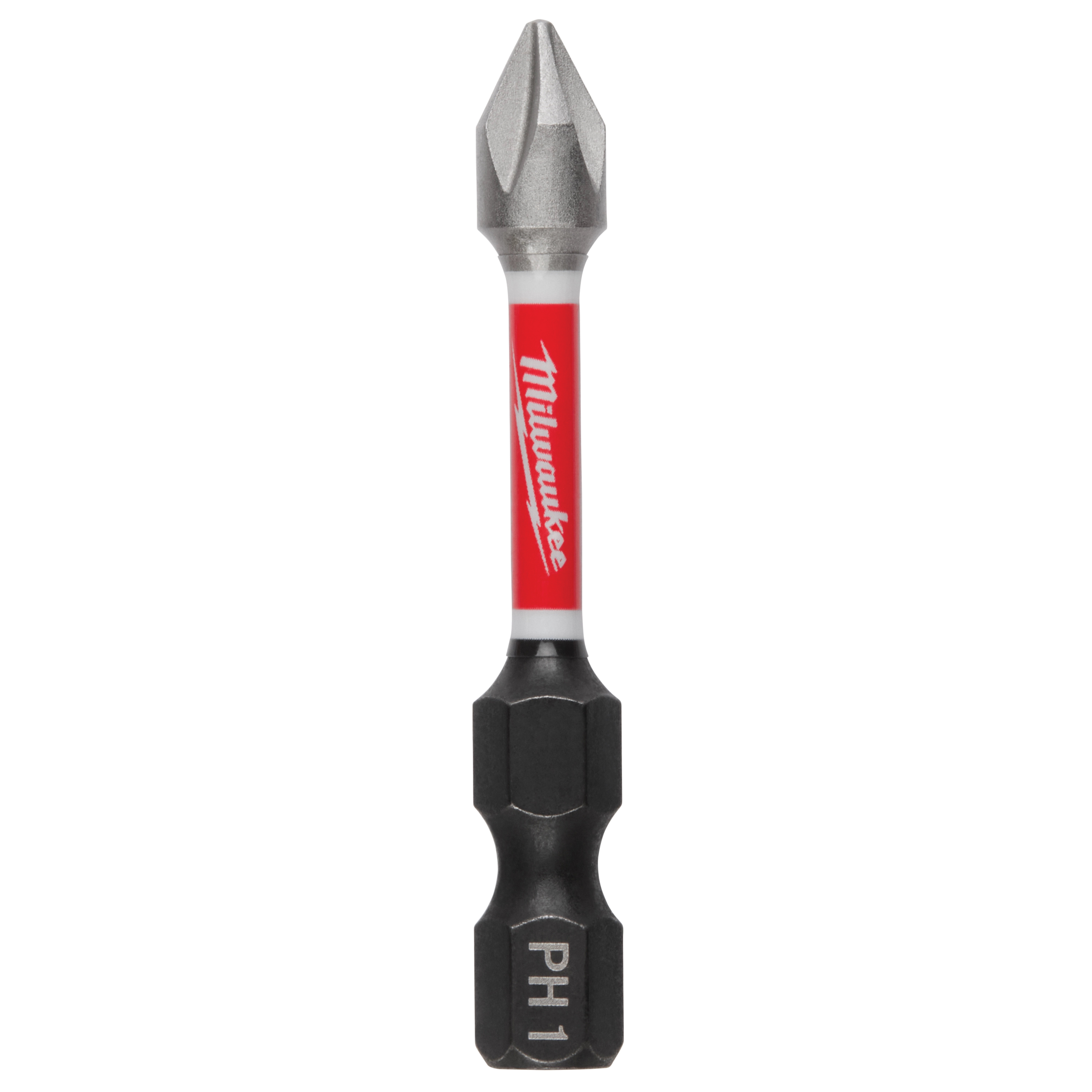 SHOCKWAVE 48-32-4461 Impact-Duty Power Screwdriver Bit, #1 Drive, Phillips Drive, 1/4 in Shank, Hex Shank