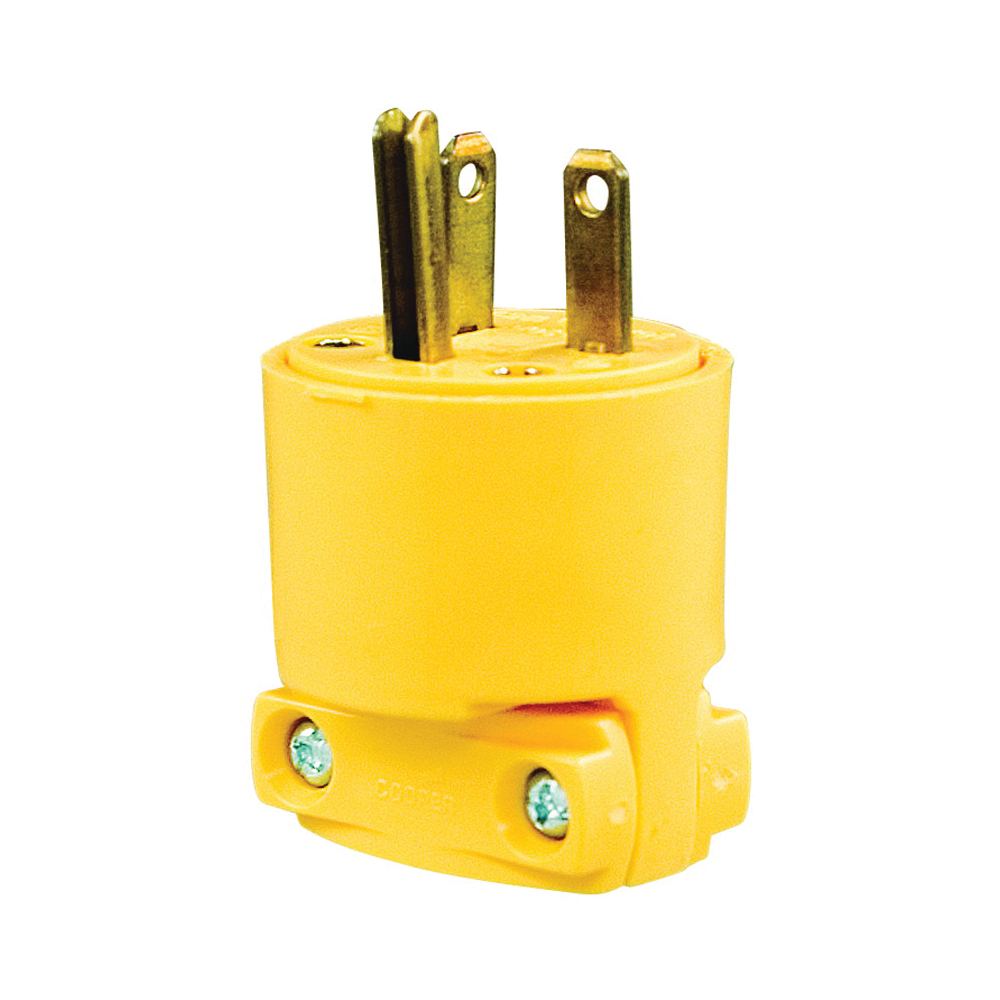 4409-BOX Electrical Plug, 2-Pole, 20 A, 125 V, Screw, NEMA: NEMA 5-20R, Yellow