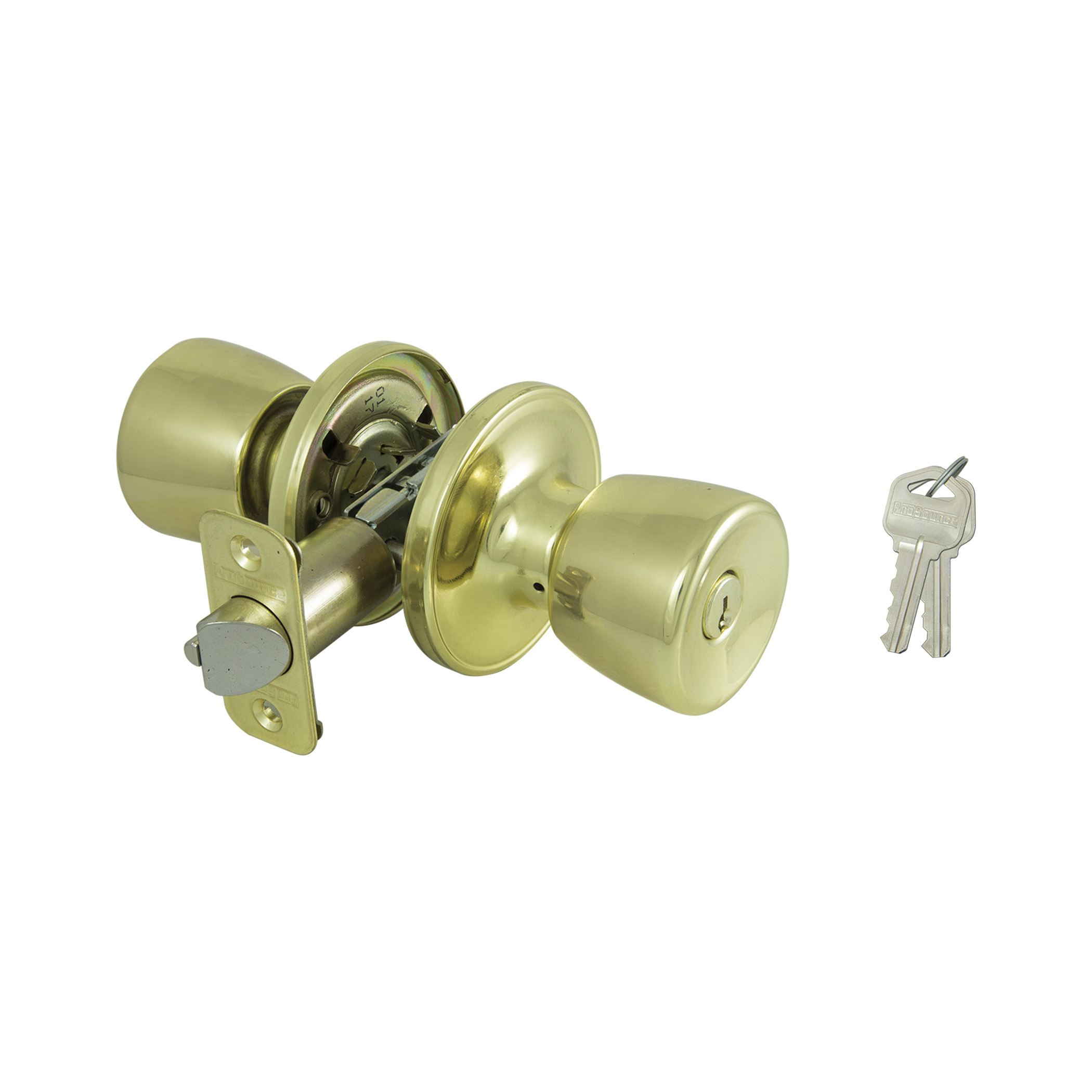ProSource TS700BRA4B Entry Knob, Polished Brass, K3, KW1 Keyway, 3 Grade - 1