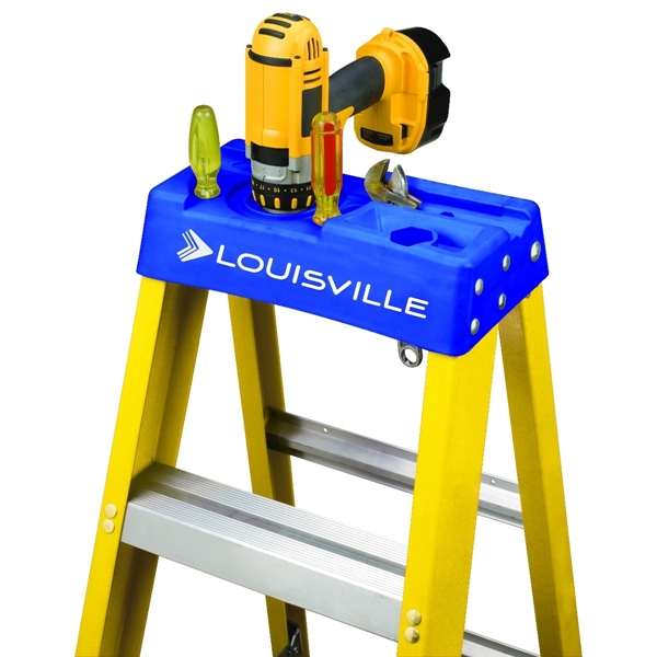 Louisville FS2008 Step Ladder, 147 in Max Reach H, 7-Step, 250 lb, Type I Duty Rating, 3 in D Step, Fiberglass - 2