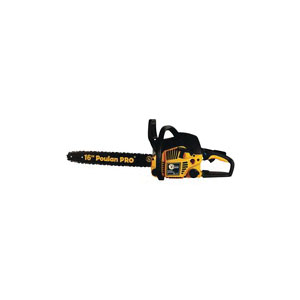 Poulan Pro PP3816A Chainsaw, Gas, 38 cc Engine Displacement, 2-Stroke Engine, 16 in L Bar, Anti-Vibration Handle