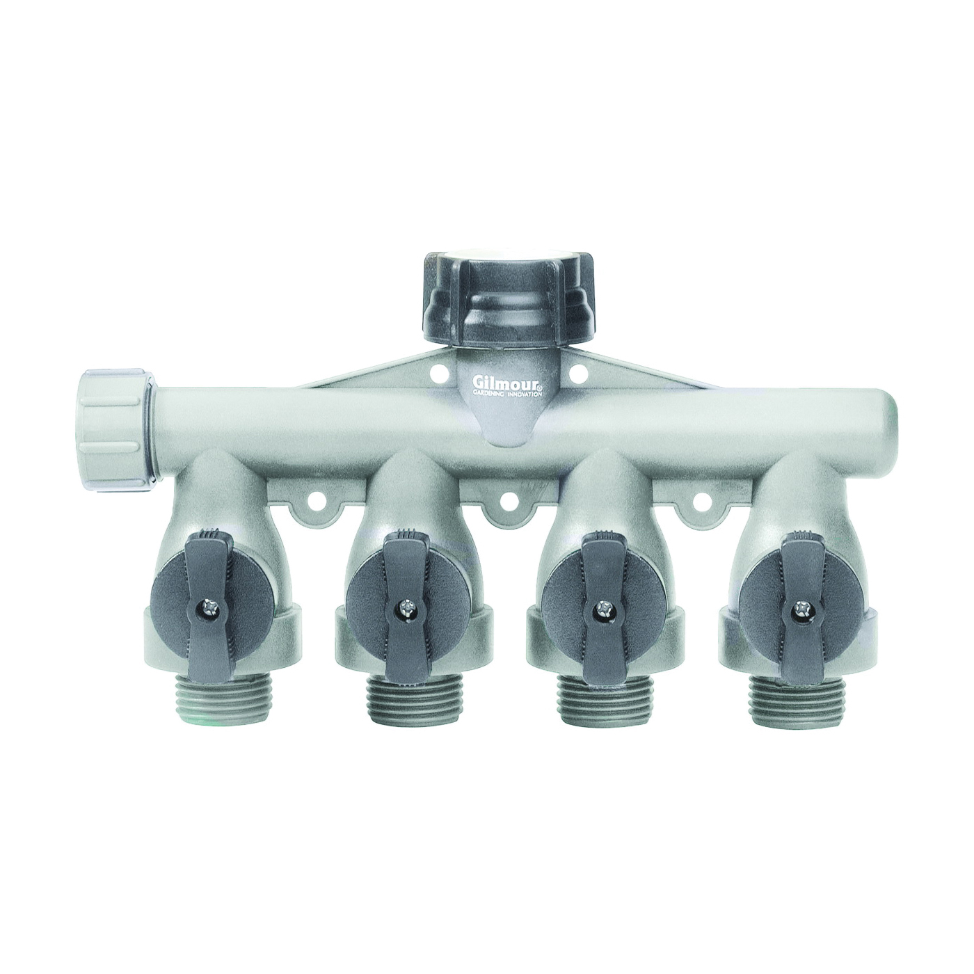 800414-1001 Shut-Off Valve, 3/4 in, GHT, 4-Port/Way, 60 psi Pressure, Manual Actuator, Polymer Body