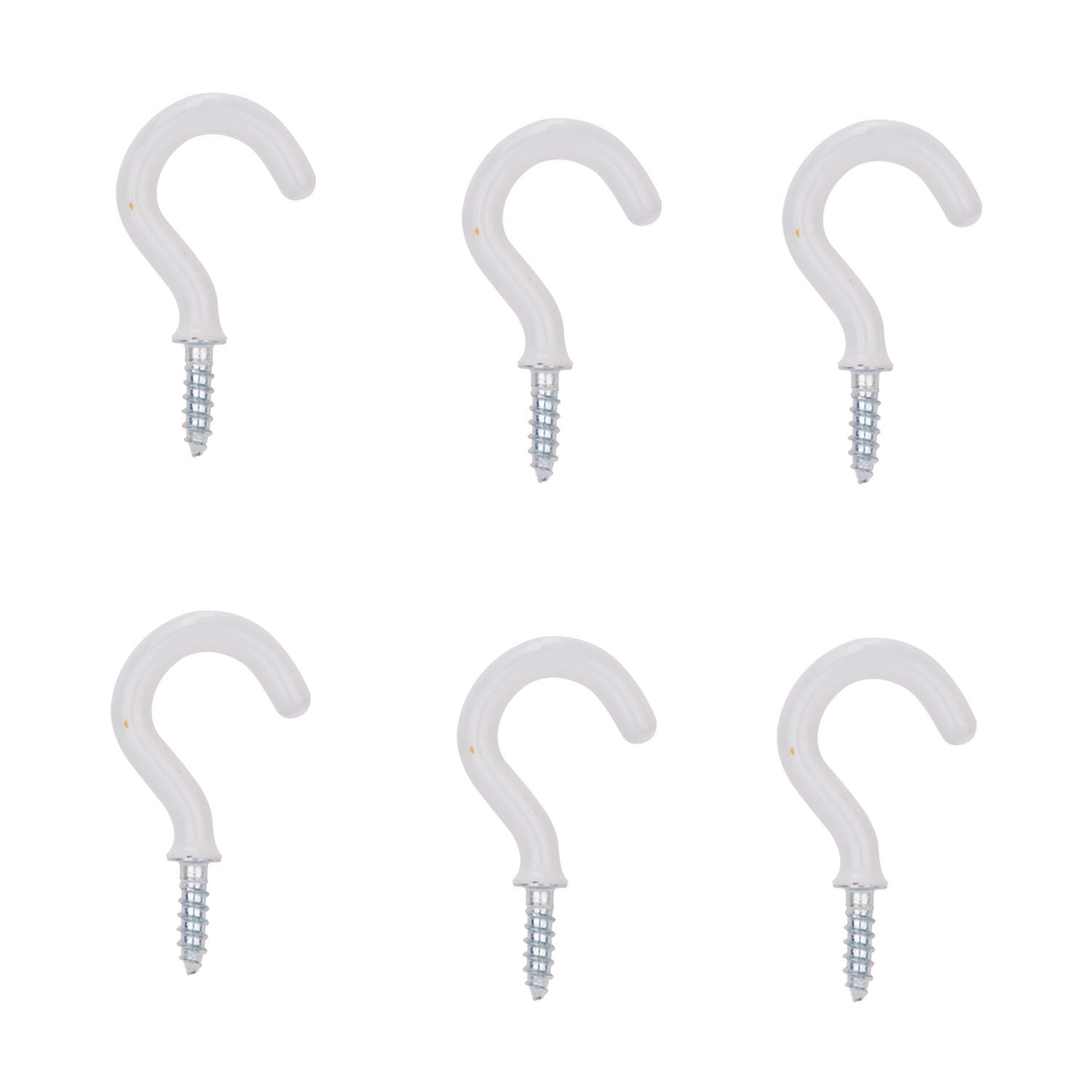 PH-122236-PS Cup Hook, 1/8 in Thread, 33 mm L, Steel, Vinyl-Coated