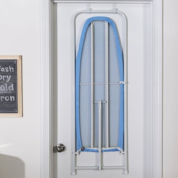 Honey-Can-Do BRD-01350 Ironing Board, 42 in L x 14 in W Board, Blue/White Board - 2