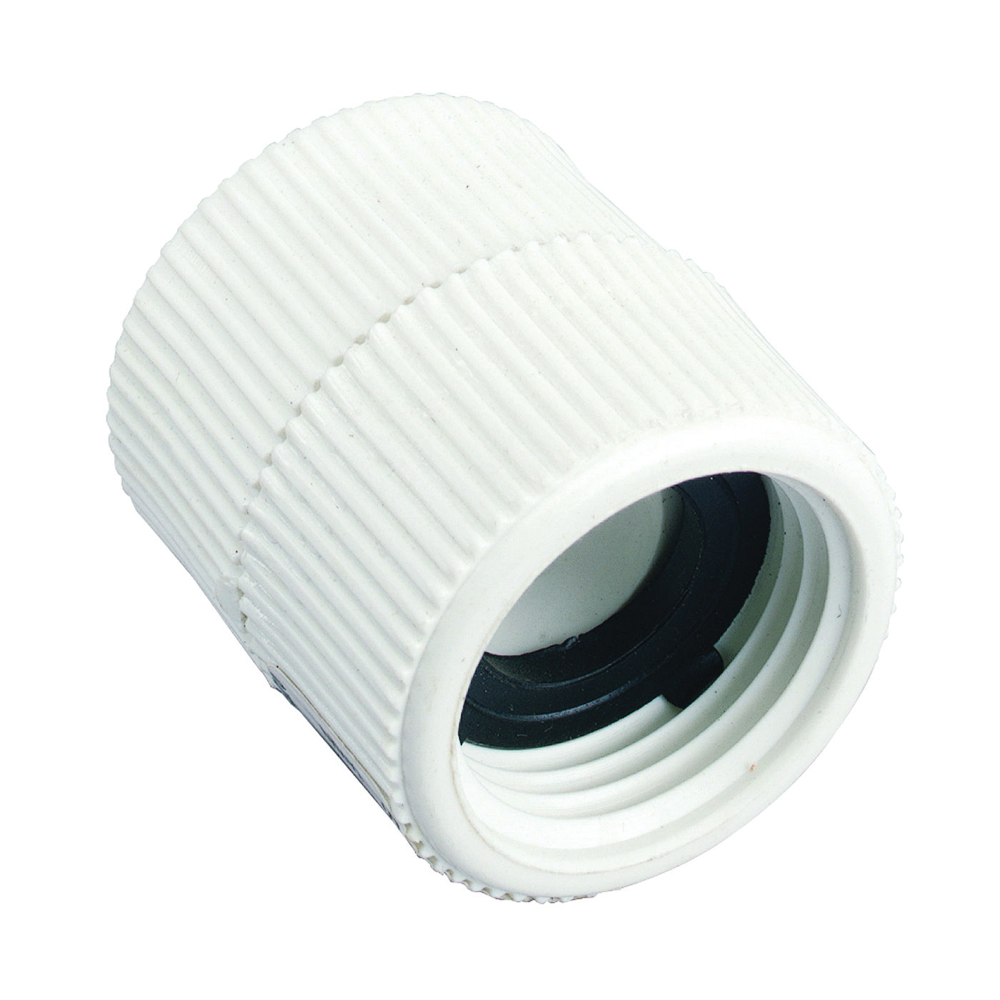 53363 Hose-To-Pipe Adapter, 3/4 x 3/4 in, FNPT x FHT, PVC, White