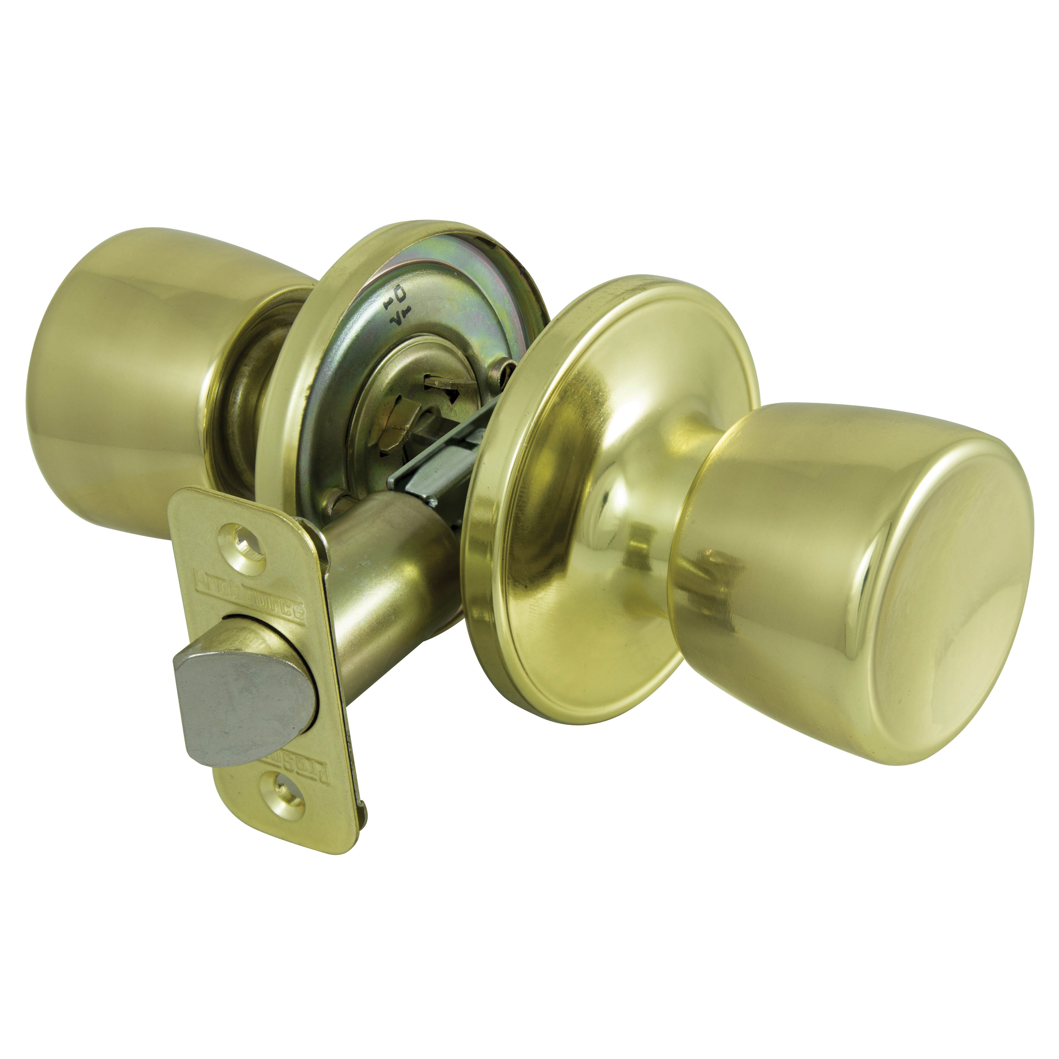 TS730BRA4B Passage Knob, Metal, Polished Brass, 2-3/8 to 2-3/4 in Backset, 1-3/8 to 1-3/4 in Thick Door