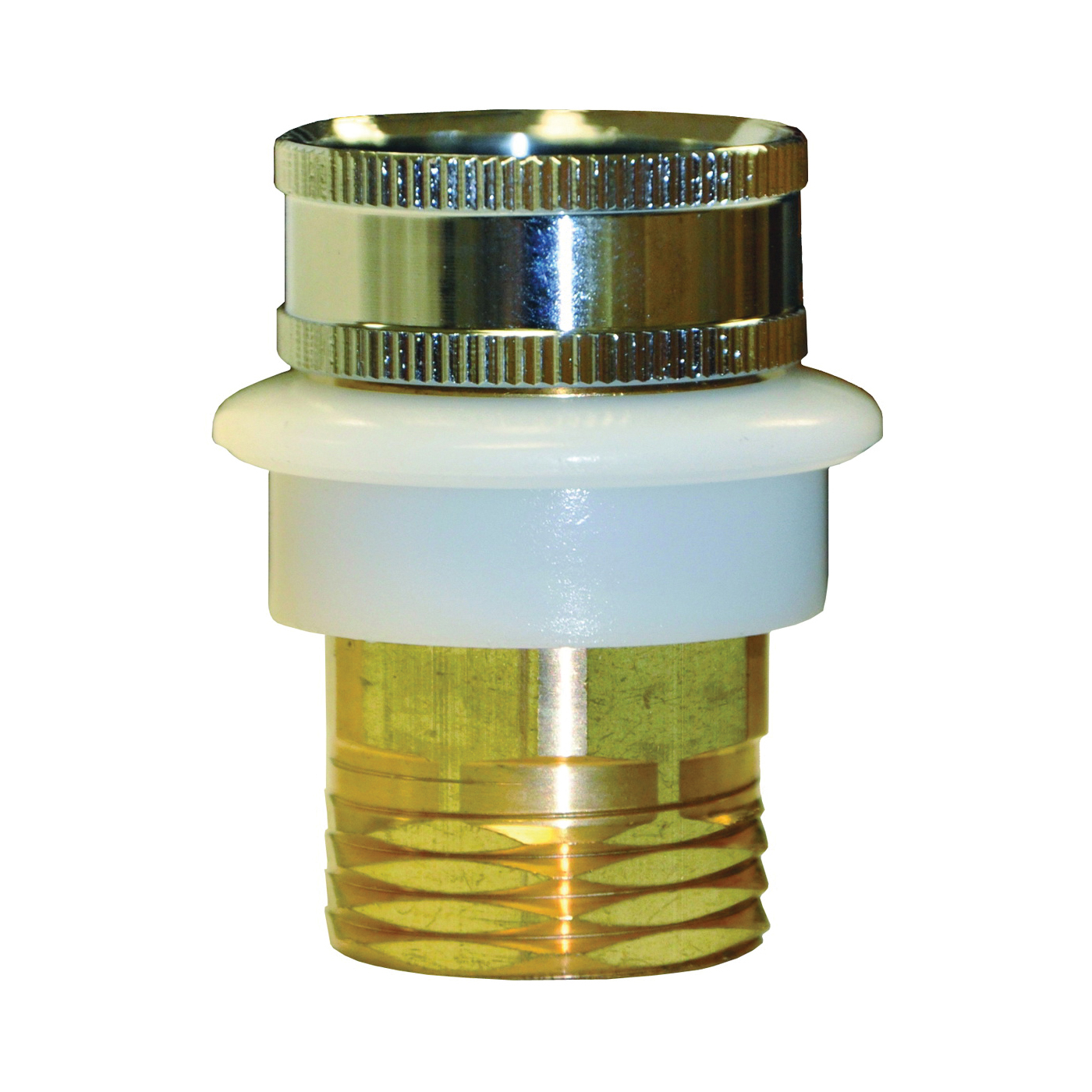 10518 Hose Adapter, 3/4 in, GHTM x GHTF, Brass, Chrome-Plated