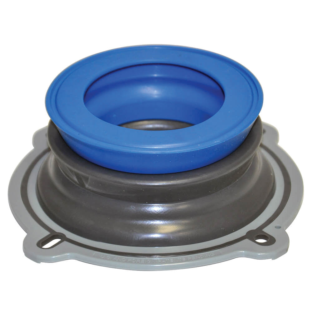 10718X Toilet Wax Ring, 2-1/4 in ID x 4-3/4 in OD Dia, Rubber, Black/Blue