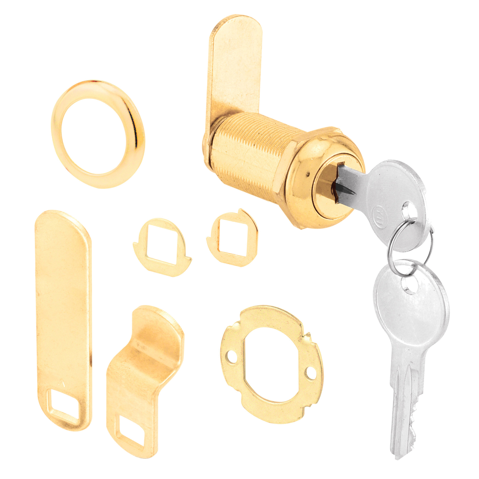 U 9953KA Cabinet and Drawer Lock, Keyed Lock, Y13 Yale Keyway, Steel, Brass