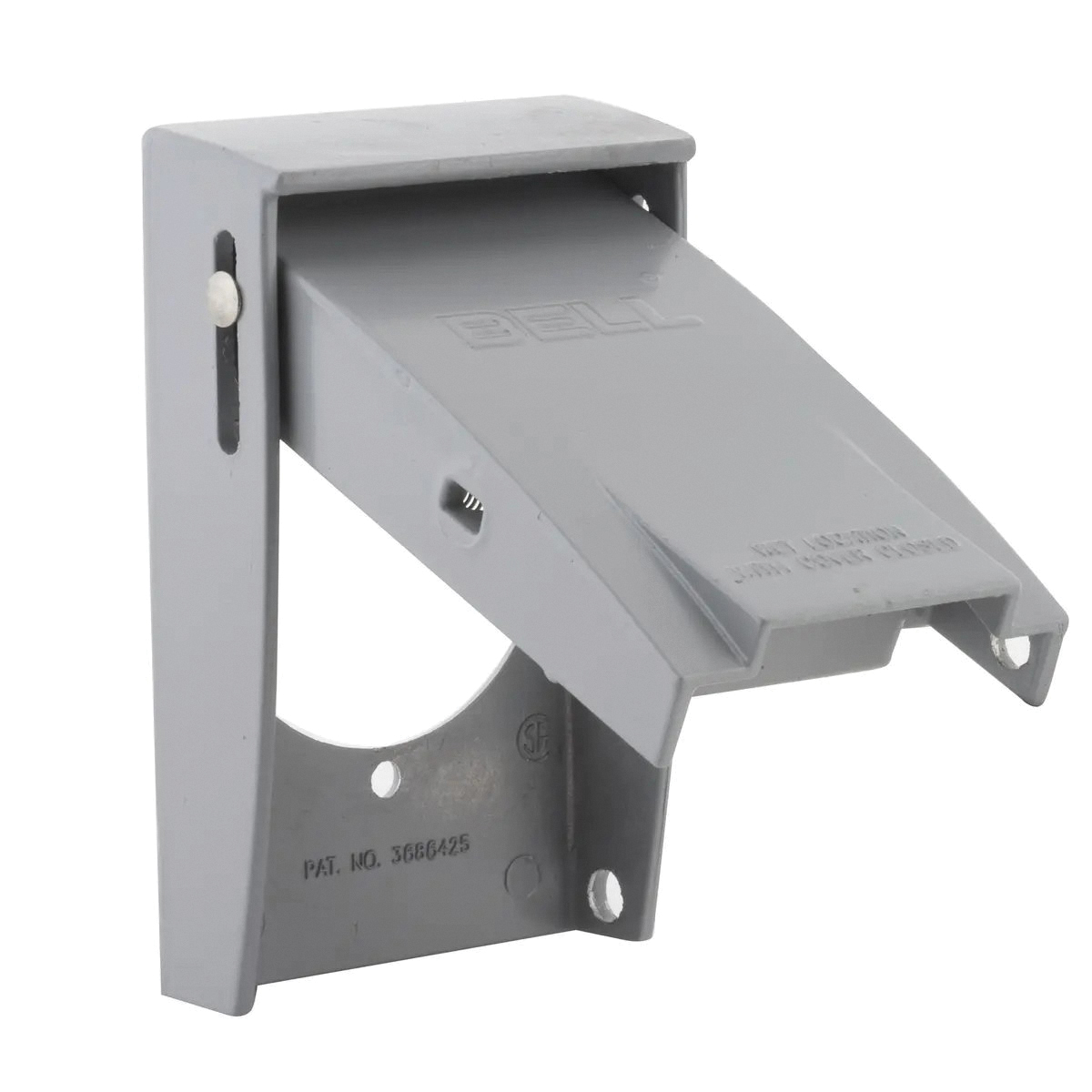 Hubbell 5030-0 Cover, 2-5/32 in Dia, 4-1/2 in L, 2-3/4 in W, Aluminum (Metal), Gray, Powder-Coated