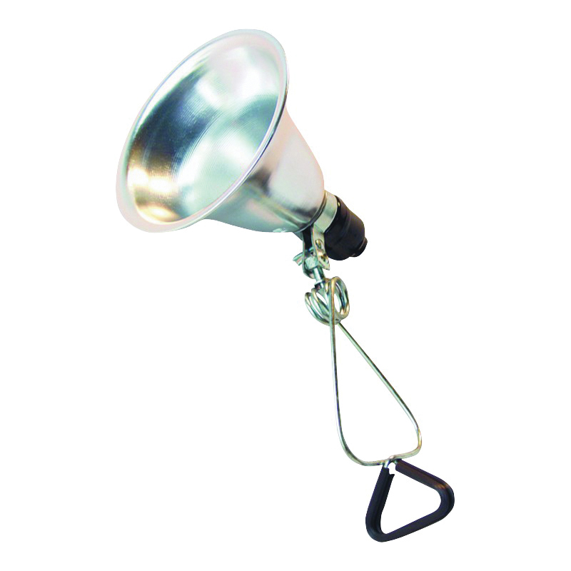 ORCL060506B Clamp Light, Plug In Power Supplies, 60 W, Clamp Lights Lamp, Aluminum, Silver