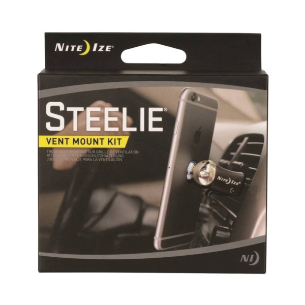 Steelie STVK-11-R8 Vent Mount Kit, Cast Aluminum/Stainless Steel, Black, Vent Mounting