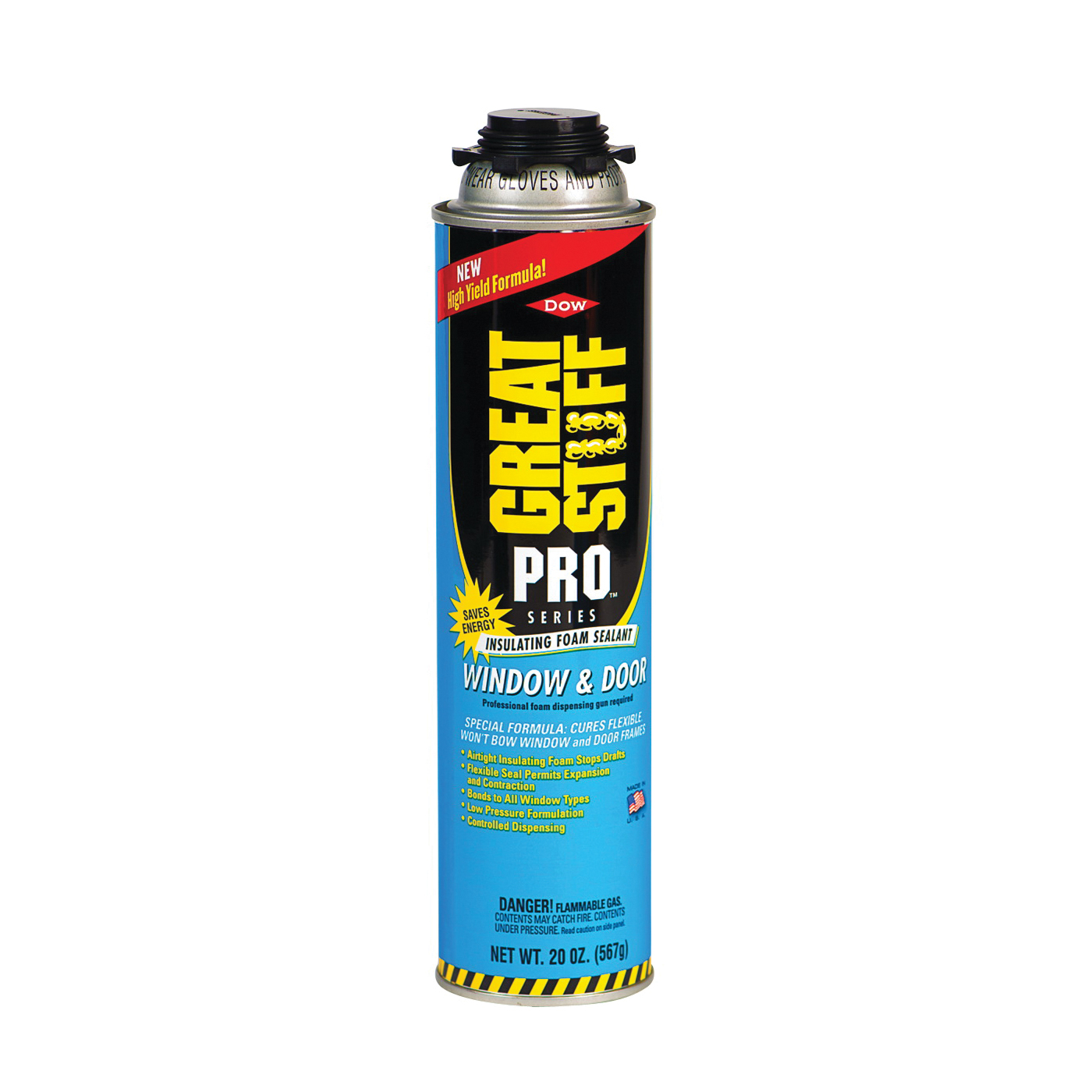 187273 Foam Sealant, Yellow, 20 oz Can
