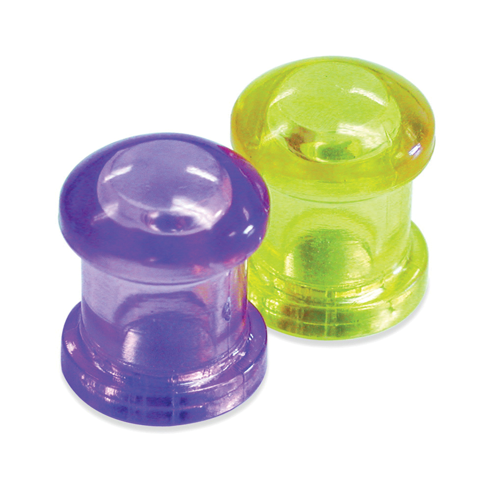 07509 Magnetic Push Pin, Purple/Yellow