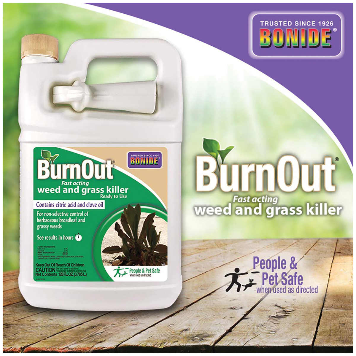 Bonide 7492 Weed and Grass Killer, Liquid, Light Yellow/White, 1 gal