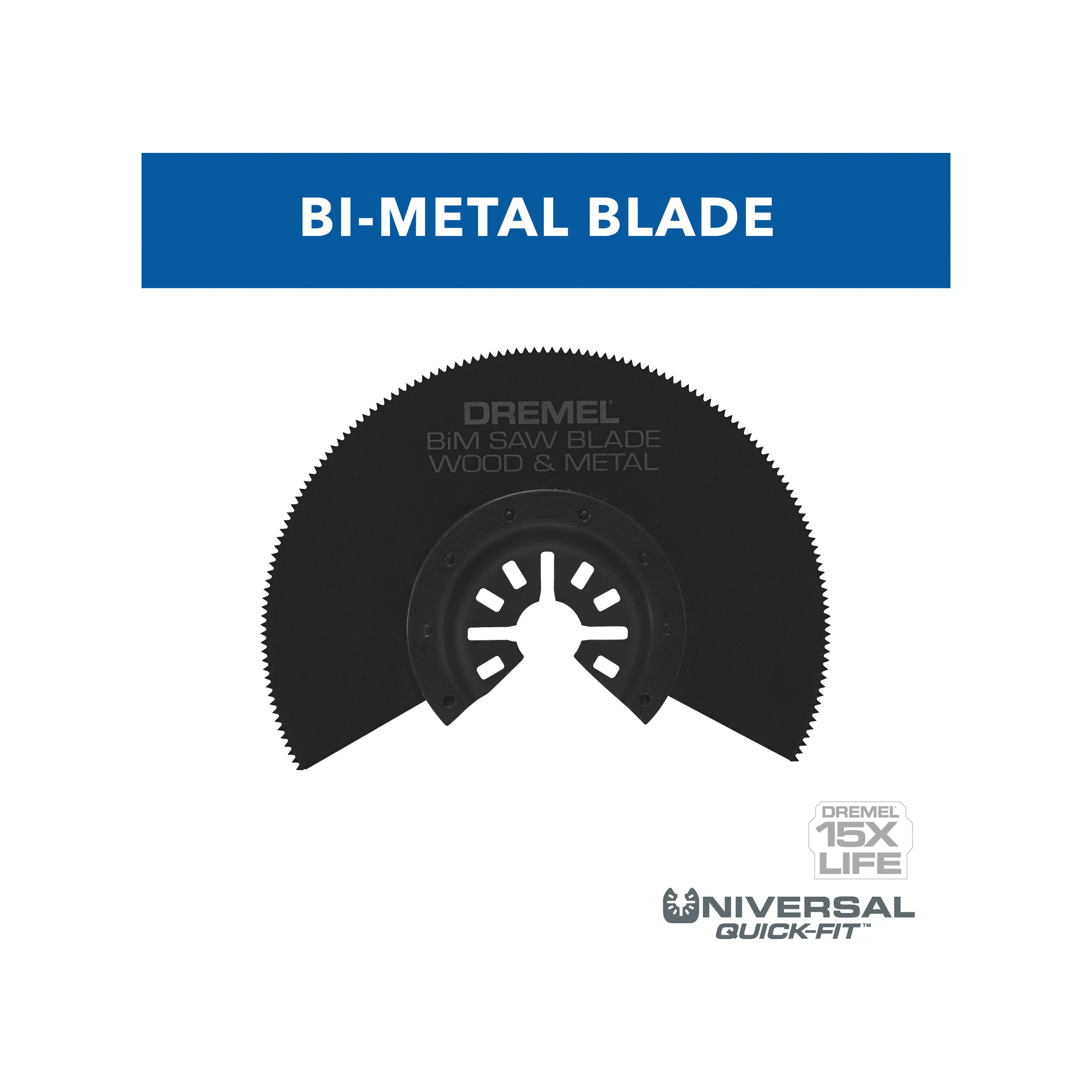 MM452 Half-Moon Cutting Oscillating Blade, 3.44 in, 7/8 in D Cutting, Bi-Metal