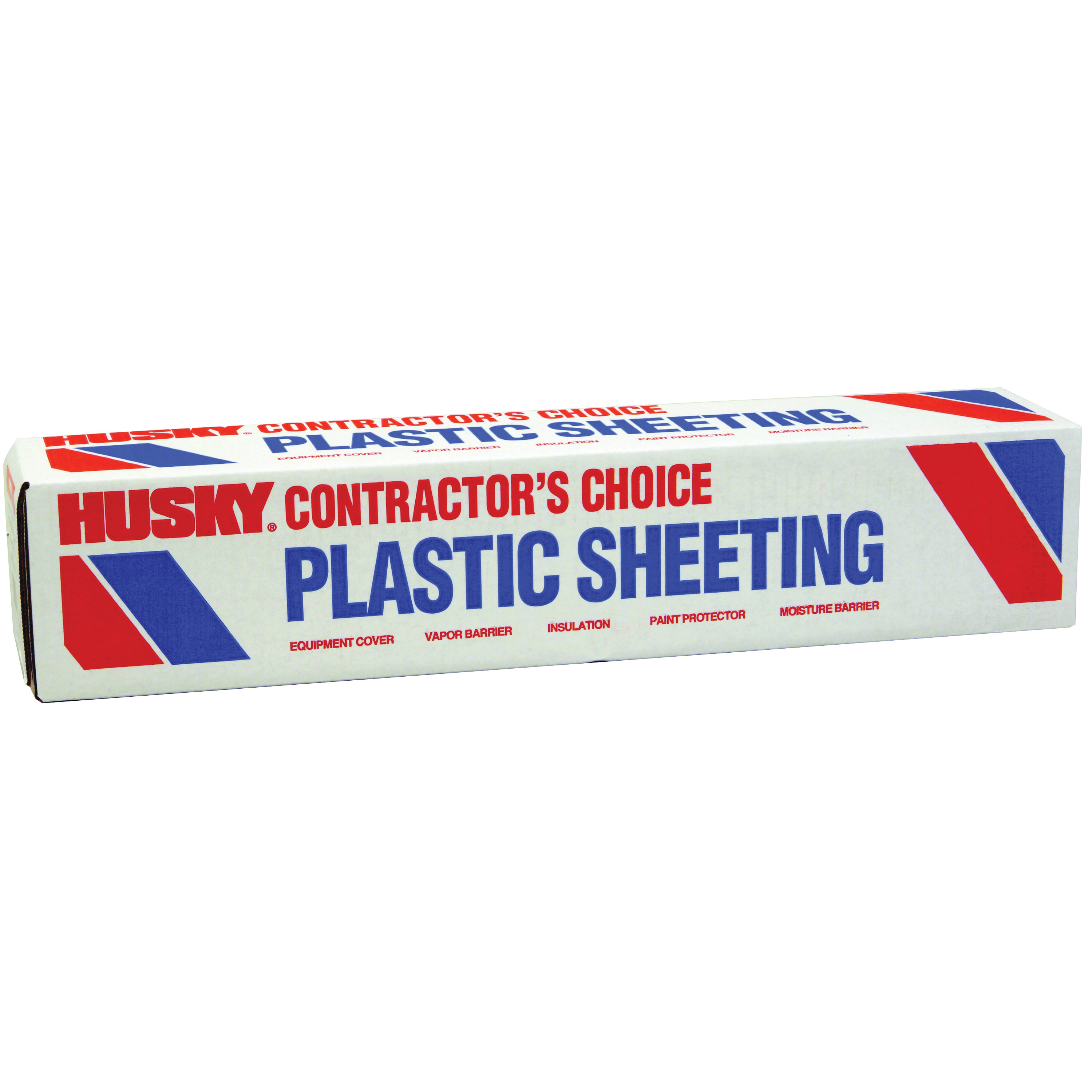 CF00712-0400C Painter's Sheeting, 400 ft L, 12 ft W, 0.7 mil Thick, Polyethylene Backing, Clear