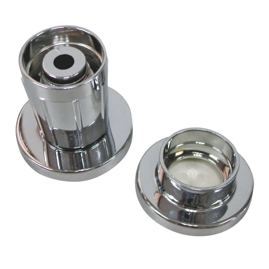 PMB-004 Shower Rod Flange, Adjustable, ABS/Rubber, Silver, For: 1 in OD Shower Rod