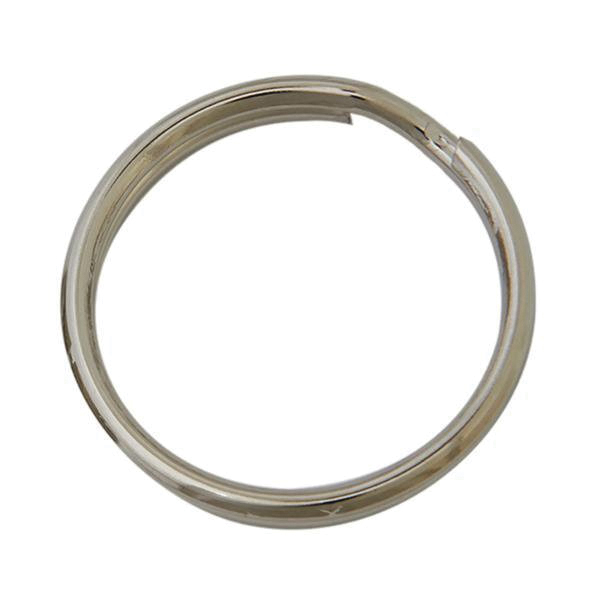 Hy-Ko KB104 Rust-Resistant Split Key Ring, 100 pc Bag, 7/8 in Ring