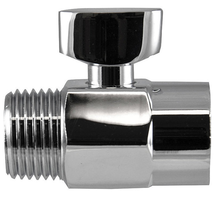 89171 Shower Volume Control Valve, 1/2 in Connection, FIP x MIP, Brass Body, Chrome-Plated