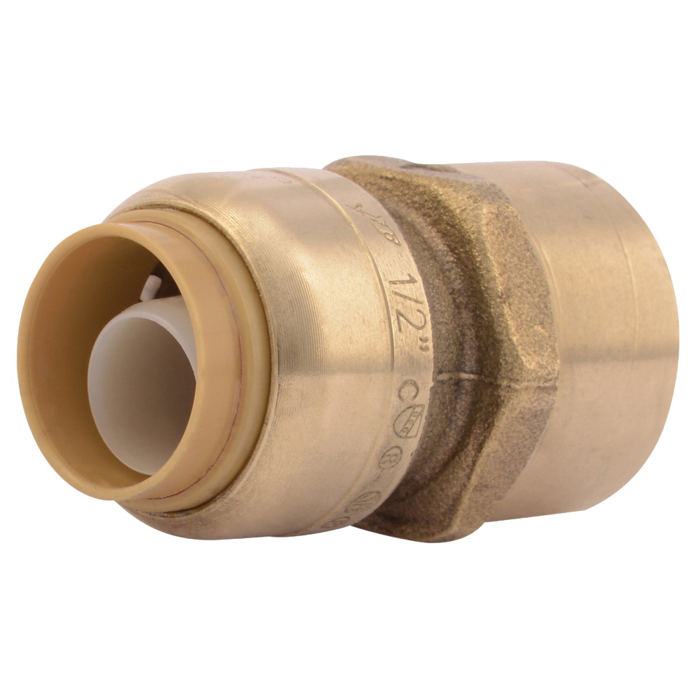 U072LFA Pipe Connector, 1/2 in, FNPT, Brass, 200 psi Pressure