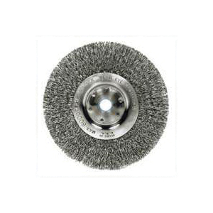 36406 Wire Wheel Brush, 6 in Dia, 5/8 to 1/2 in Arbor/Shank, Steel Bristle