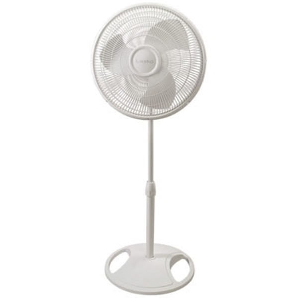 2520 Oscillating Stand Fan, 120 V, 16 in Dia Blade, Plastic Housing Material, White