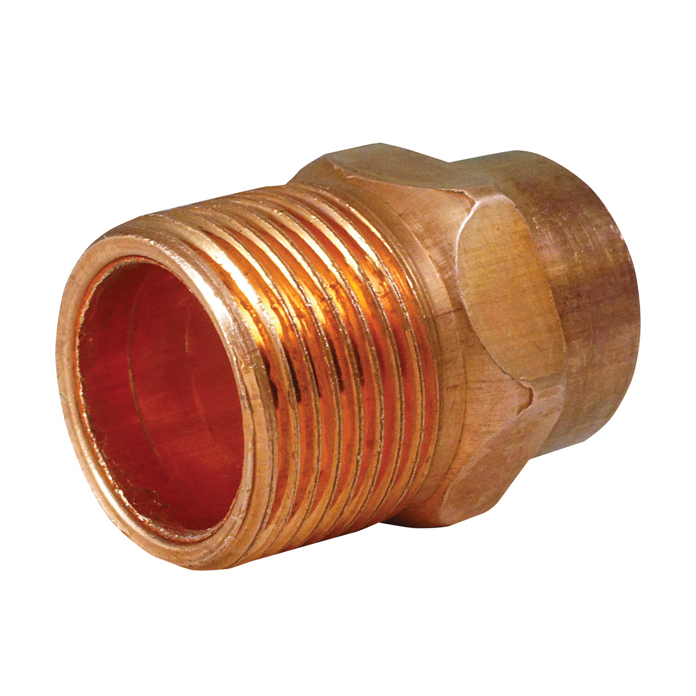 104 Series 30354 Pipe Adapter, 1-1/4 in, Sweat x MNPT, Copper